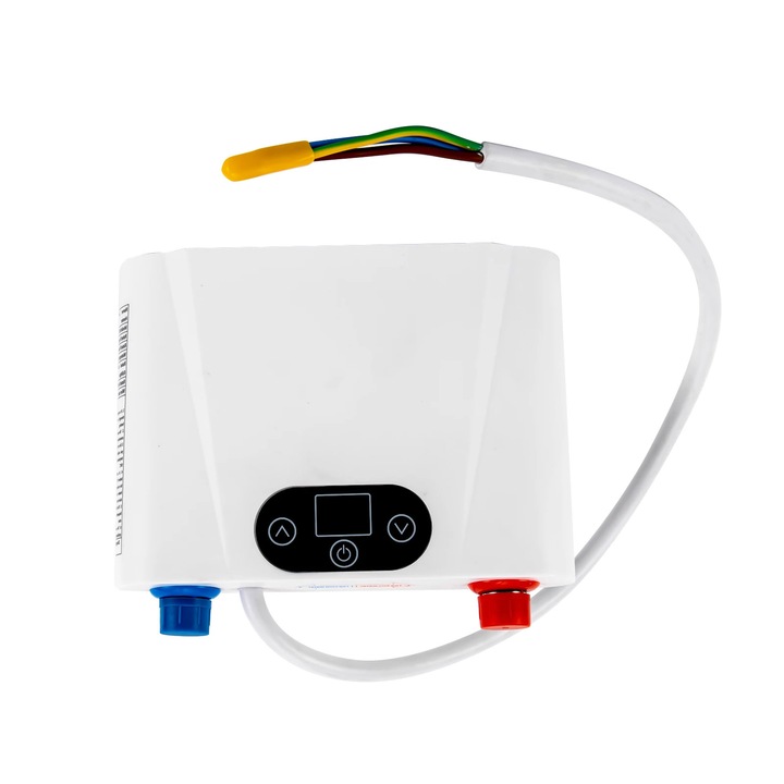 Incalzitor instant de apa, Montaj pe perete electric, 5, 5 kW, 30–55 °C, Panou tactil, Afisaj LED, Incalzire rapida, IPX4