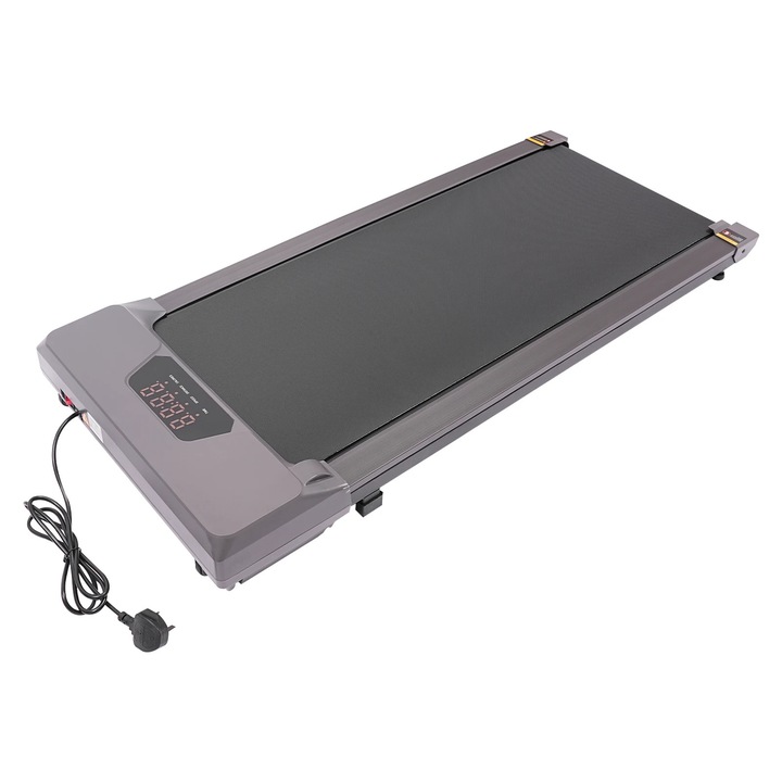 Kompakt futópad otthonra, Elektromos sétálópad, Szalag hossza 50–80 cm, Szélessége 30–50 cm, Dőlésszög nélkül, Kijelző nélkül, Nem összecsukható, Fekete