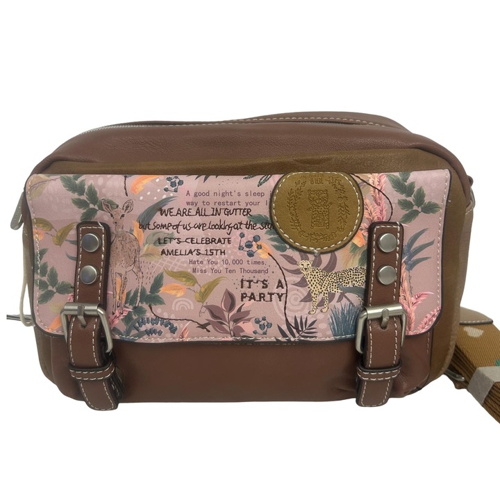Sweet Candy crossbody táska elülső fedéllel és hátsó zsebbel nőknek