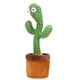 Jucarie interactiva Cactus Vorbitor si Dansator, 32 cm, cu costumas de petrecere, cu baterii incluse, danseaza si repeta ceea ce spune copilul, Verde