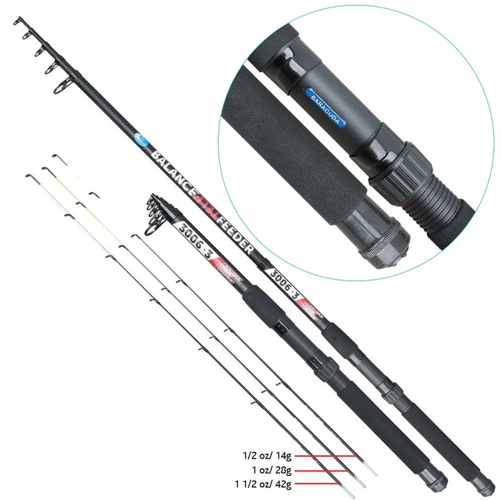 Baracuda Balance Tele Feeder 3006 karbon horgászbot, 3,00m