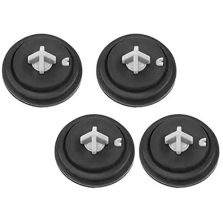 Set de 4 garnituri din cauciuc pentru valve, sigilare eficienta, negru, 1.06x0.59 inch