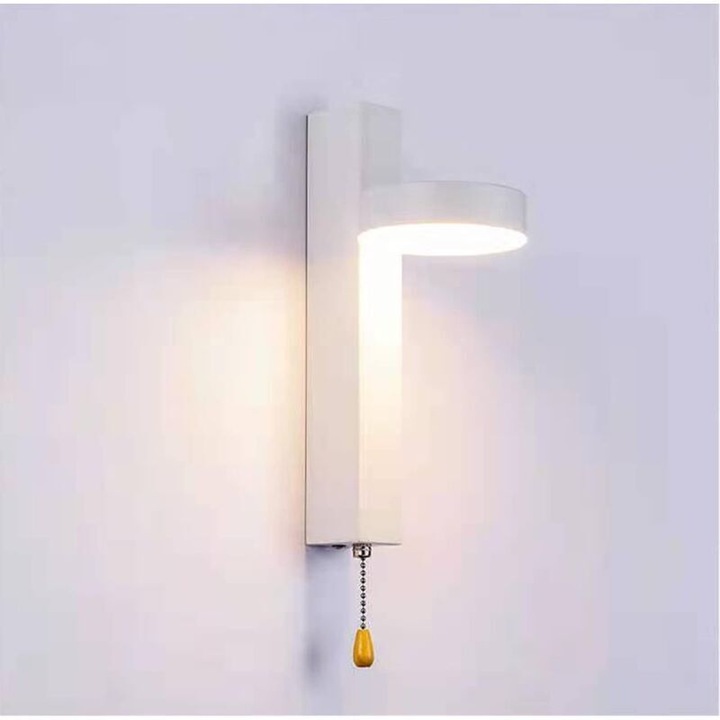 LED аплик 9W, трицветен, въртене на 360°, бял