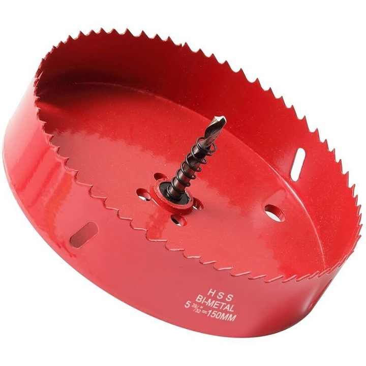 Set 4 panze bi-metal pentru gaurit, 38-155mm, rosu, 10x75x27mm