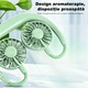 Ventilator portabil de gat, trei viteze ale vantului, reglare libera 360°, autonomie lunga, silentios si reducere zgomot, ABS, verde