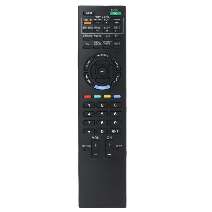 Fekete univerzális távirányító 20x5x2cm Sony Bravia TV-hez