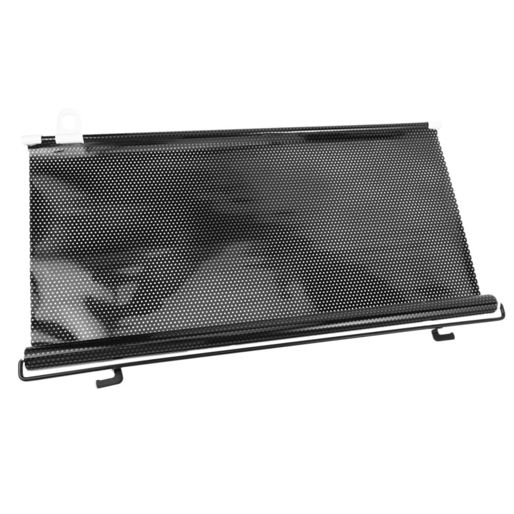 Univerzális autós napellenző, PVC, fekete, 50x125cm
