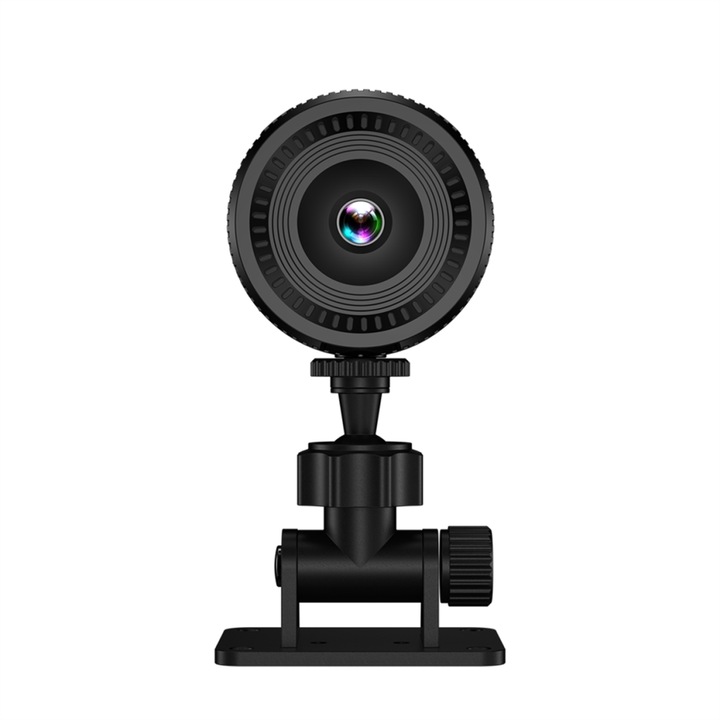WiFi камера за наблюдение 1080p, широкоъгълен обектив, черна, пълен комплект