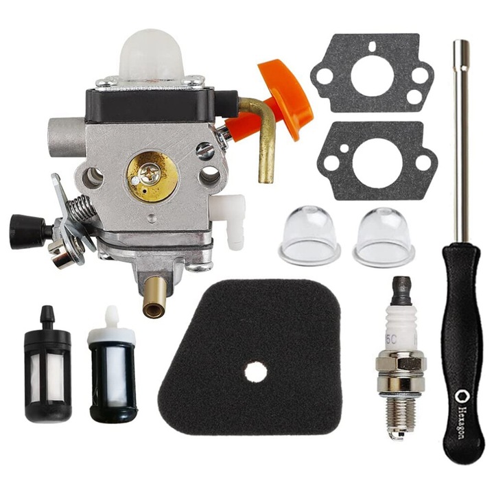 Carburator pentru FS90, FS90R, HT101, KM110R, KM130, metal, set complet cu accesorii