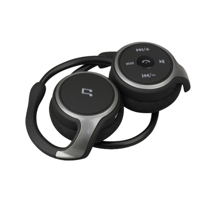 AX-698 vezeték nélküli fejhallgató, Bluetooth, TF 32GB kártyával kompatibilis, fekete, méretek 6x14,5x18cm