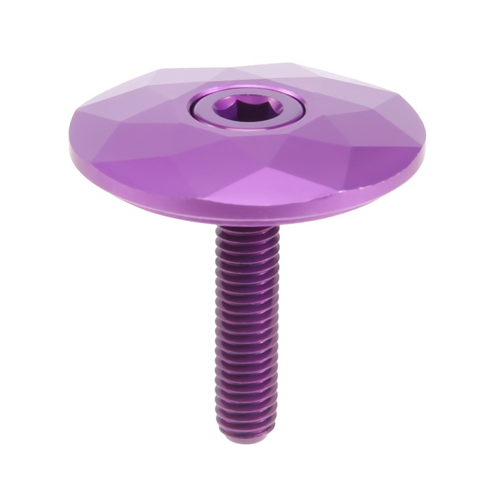 Kormánycsapágy sapka csavarral, 28.6mm, alumínium, gyémánt design, 11g