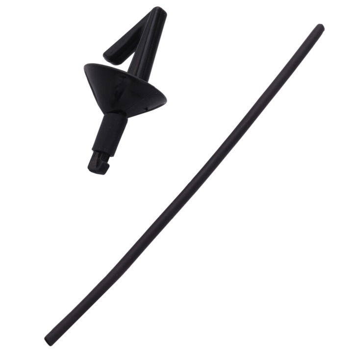 Set 20 carlige de pescuit pentru montaj cu protectie anti-impact, plastic, negru, 40x18mm
