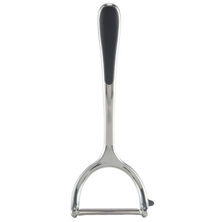 Curatator de legume si fructe din otel inoxidabil, 17x6.8cm, ergonomic, argintiu