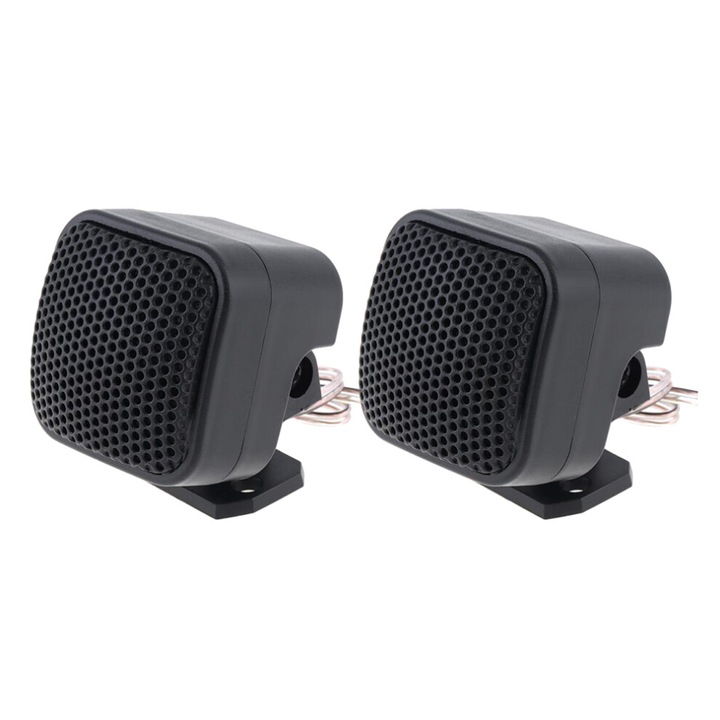 Set 2 boxe stereo mini 500W pentru sistem audio auto, tweeter, negru, 10W