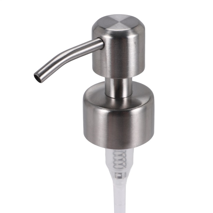 Rozsdamentes acél szappanadagoló (4 darabos készlet) 28/400 ml-es palackokhoz, rozsdaálló, ezüst színű