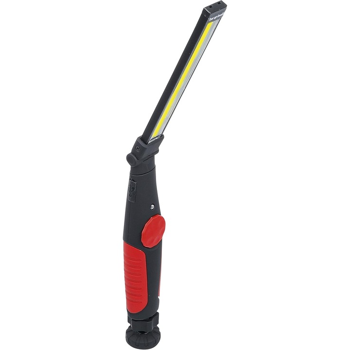 Акумулаторен сгъваем фенер, COB LED, 5W, 250 лумена, 375x35x30mm, 170g
