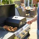 Outsunny grill pizza sütő, fém, kő, 53cm x 40cm x 18.5cm, fekete