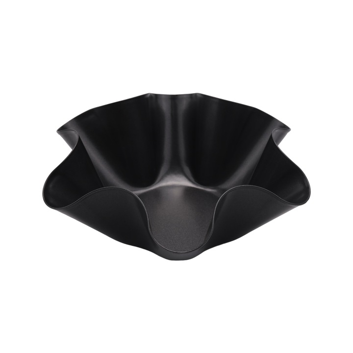 4 db-os szénacél sütőforma készlet, tapadásmentes, tortilla sütéshez, 16.5cm átmérő, fekete szín