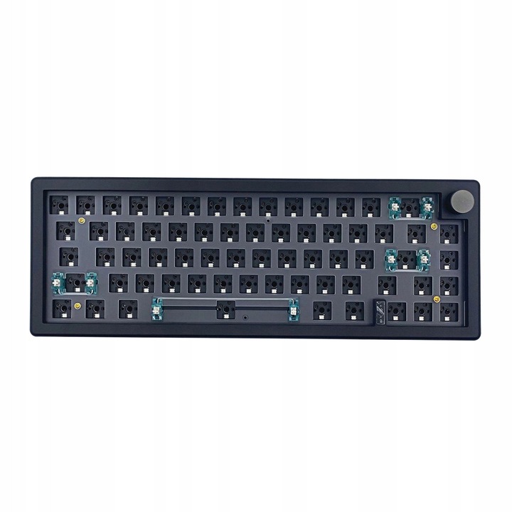 Zuoya GMK67 Black mechanikus billentyűzet, 65% kompakt hotswap 5-tűs, vezeték nélküli 2.4G/Bluetooth 5.0, délre néző RGB világítás, fekete, 1 db