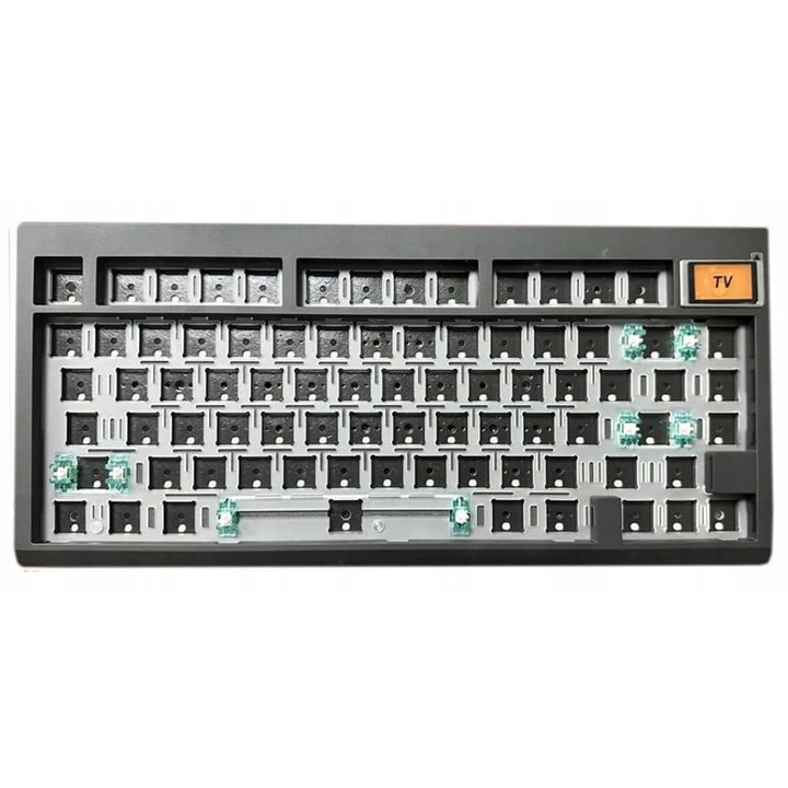 Zuoya GMK81 80% hotswap RGB mechanikus billentyűzet, fekete, 3000mAh készlet