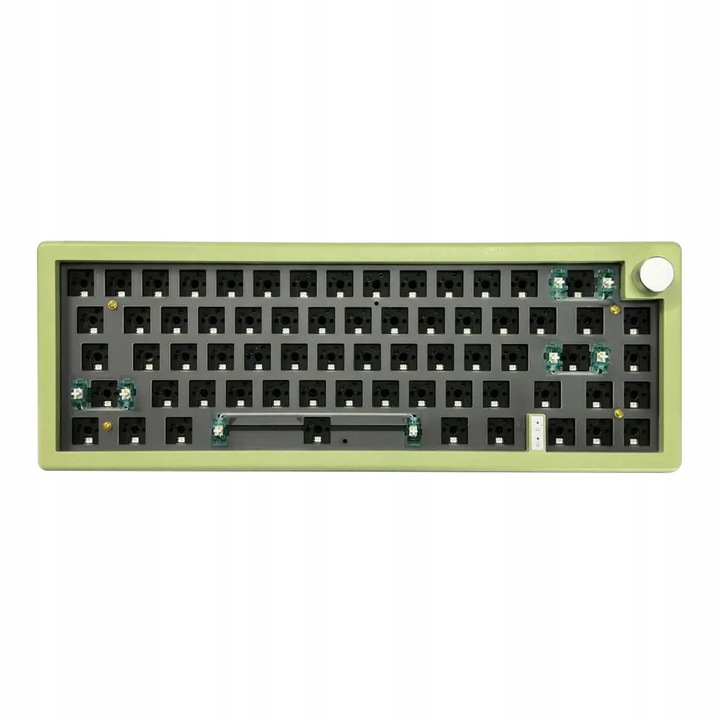 Zuoya GMK67 DIY Kit mechanikus billentyűzet, hotswap, vezeték nélküli 2.4 GHz/Bluetooth 5.0, zöld