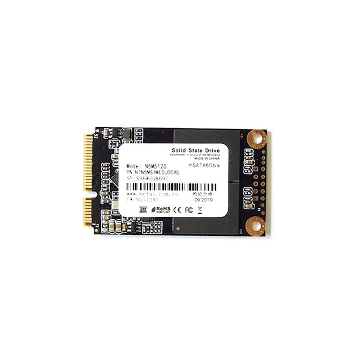 SSD mSATA 512GB, 6Gb/s, 50x30x3.5mm, compatibilitate larga