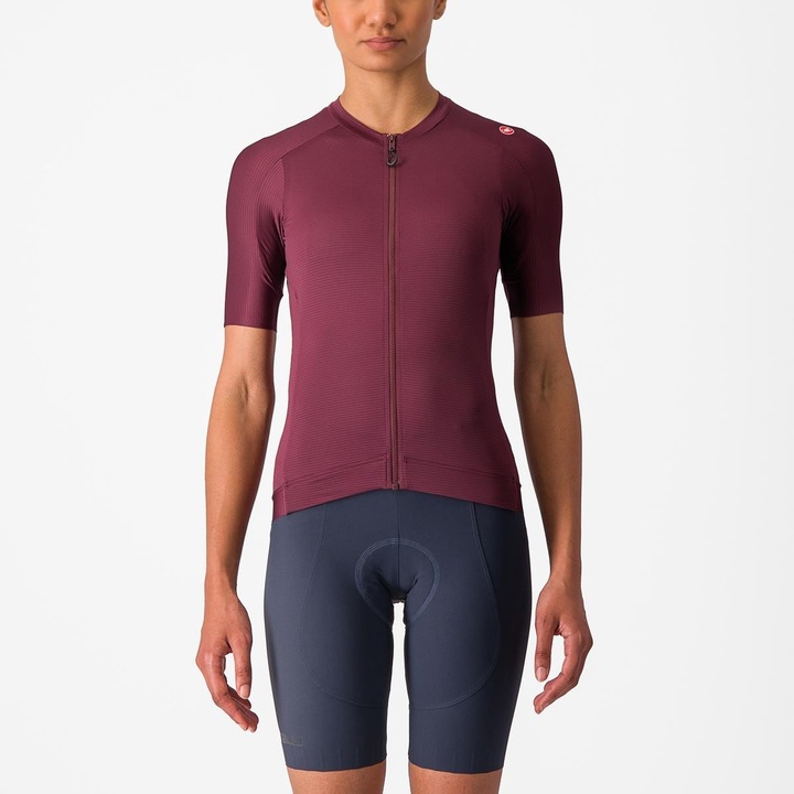 Tricou cu maneca scurta Castelli Espresso W, de dama, Visiniu