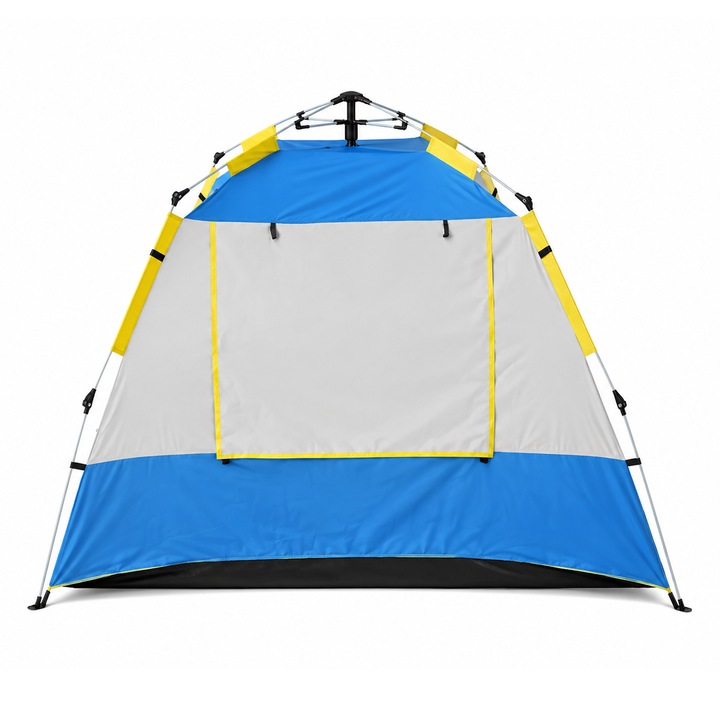 Cort camping cu ridicare automata, spatios, rezistent la vant, apa, material impermeabil, dimensiuni 2.22 x 2.22 m, 1.5 m inaltime