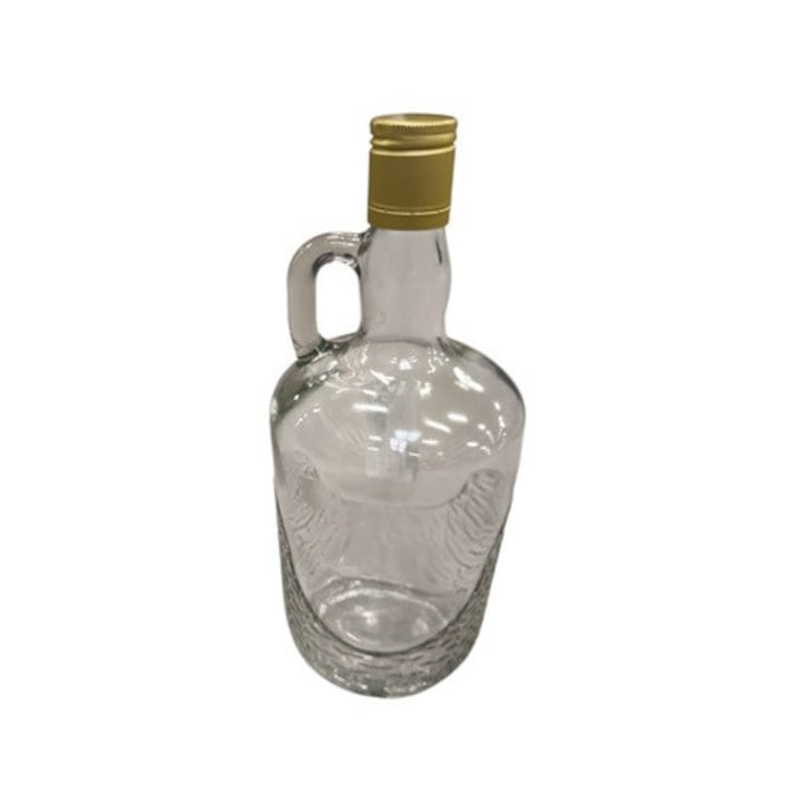 Damigeană din sticlă, 1 litru, dop metalic