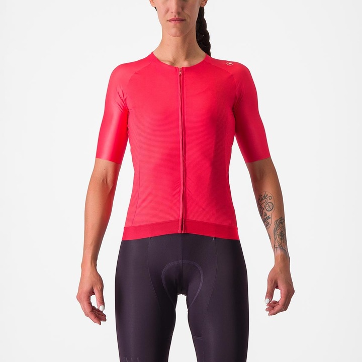 Tricou cu maneca scurta Castelli Aero PRO 7.0 W, de dama, Rosu
