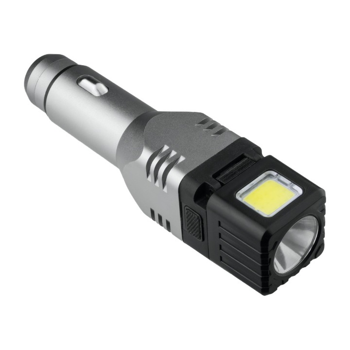 DPM CLT725 - USB зарядно за кола с LED/COB фенерче, 200lm, 800mAh, IP6X
