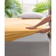 Cearsaf de pat cu elastic Nature Heinner Home 160x200x30 cm, 100% bumbac 144TC, galben