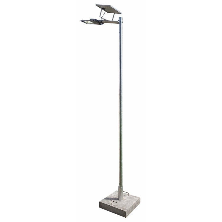 Lampa solara mobila tip stalp, iluminat exterior puternic pentru orice spatiu, fara cablu