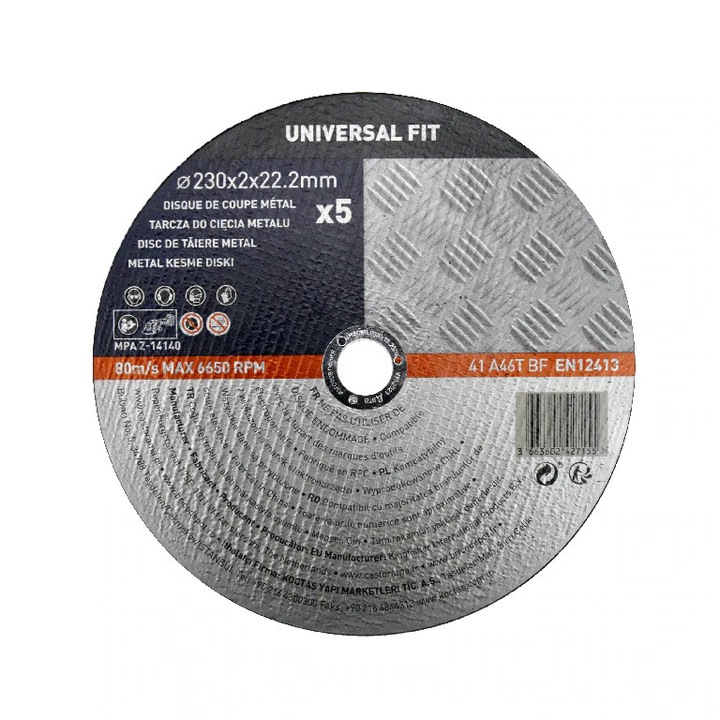5 db fémvágó tárcsa készlet Universal Fit, 230x2mm