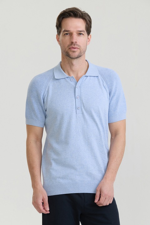 Felix Hardy, Tricou polo cu maneci raglan, Albastru pastel