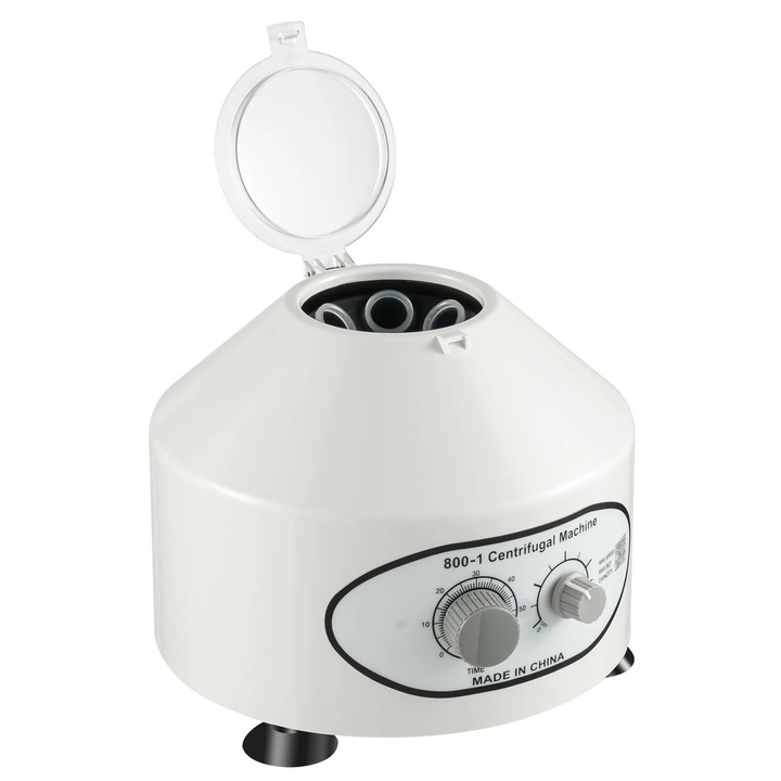 Centrifugă de laborator, 6 tuburi x 20 ml, 4000 rpm, alb, 23x21 cm