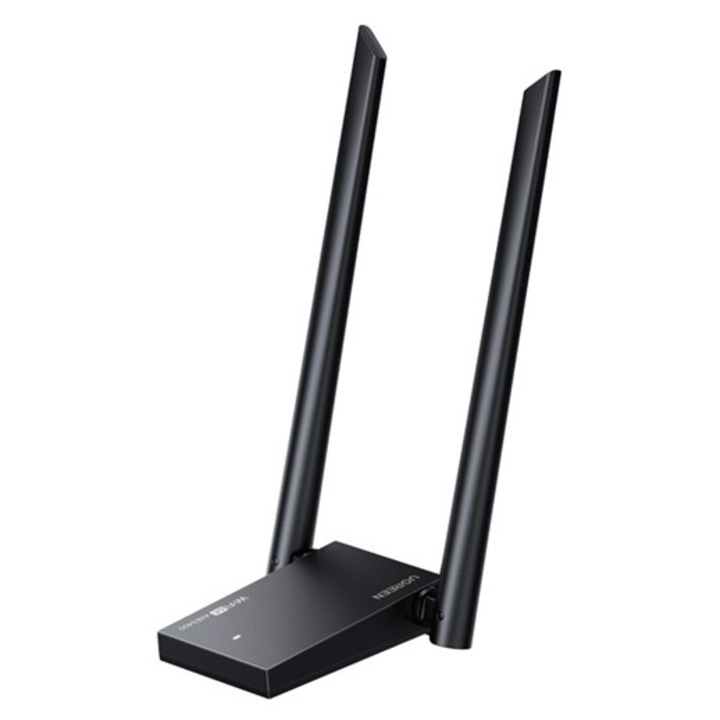 Ugreen cm787 wifi adapter, usb, kétsávos, 2 antenna, wifi 6e, fekete