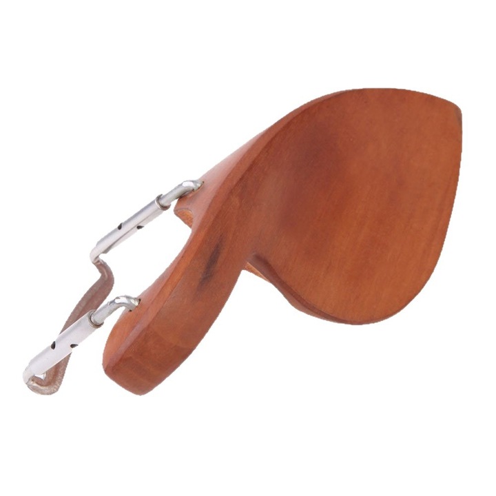 Suport pentru barbie la vioara, JESWO®, accesoriu pentru vioara din lemn, dimensiuni 4/4 si 3/4, lemn de jujuba, reglabil, Maro