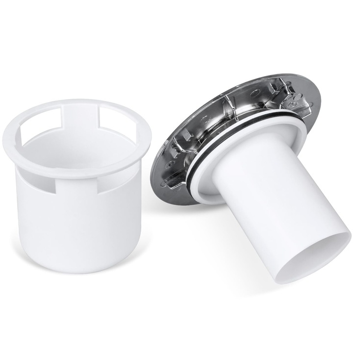 Capac de scurgere pentru duș, cromat, 115mm, 5 găuri, cu inel de etanșare