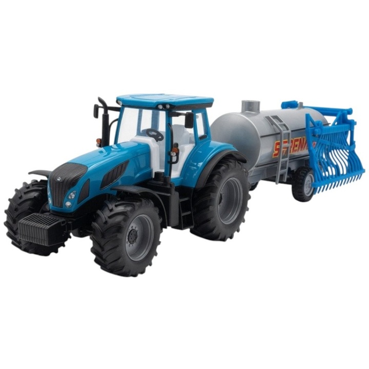 Tractor cu remorcă cisternă, Avaleea, fricțiune, albastru, 3+ ani