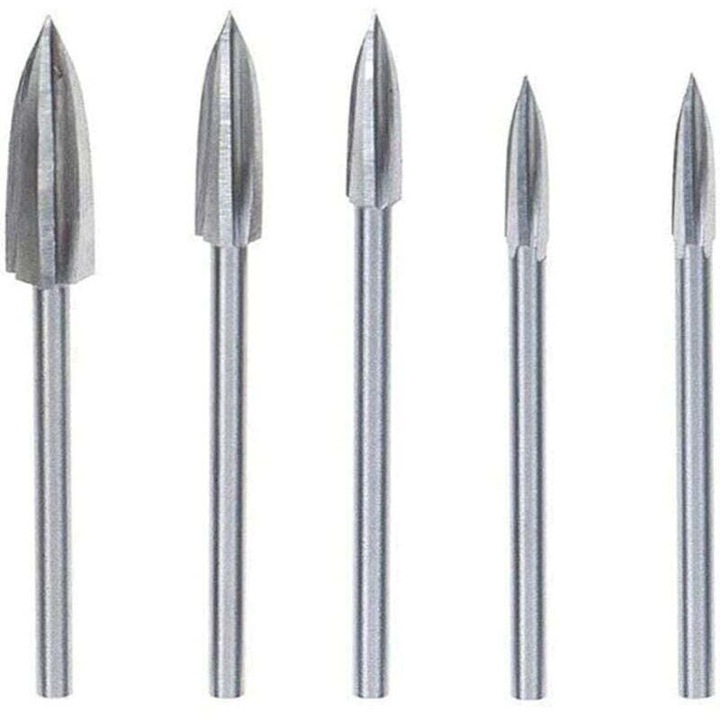 Set unelte de sculptura din lemn, taietoare rotative din otel rapid, pentru gravare si frezare, 5x5cm