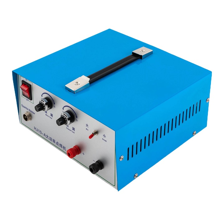 Ponthegesztő ékszerhez, Asztali modell 100A, 220V, EU csatlakozó, Gyűrűkhöz és ékszerekhez, Kereskedelmi használatra, Égszínkék