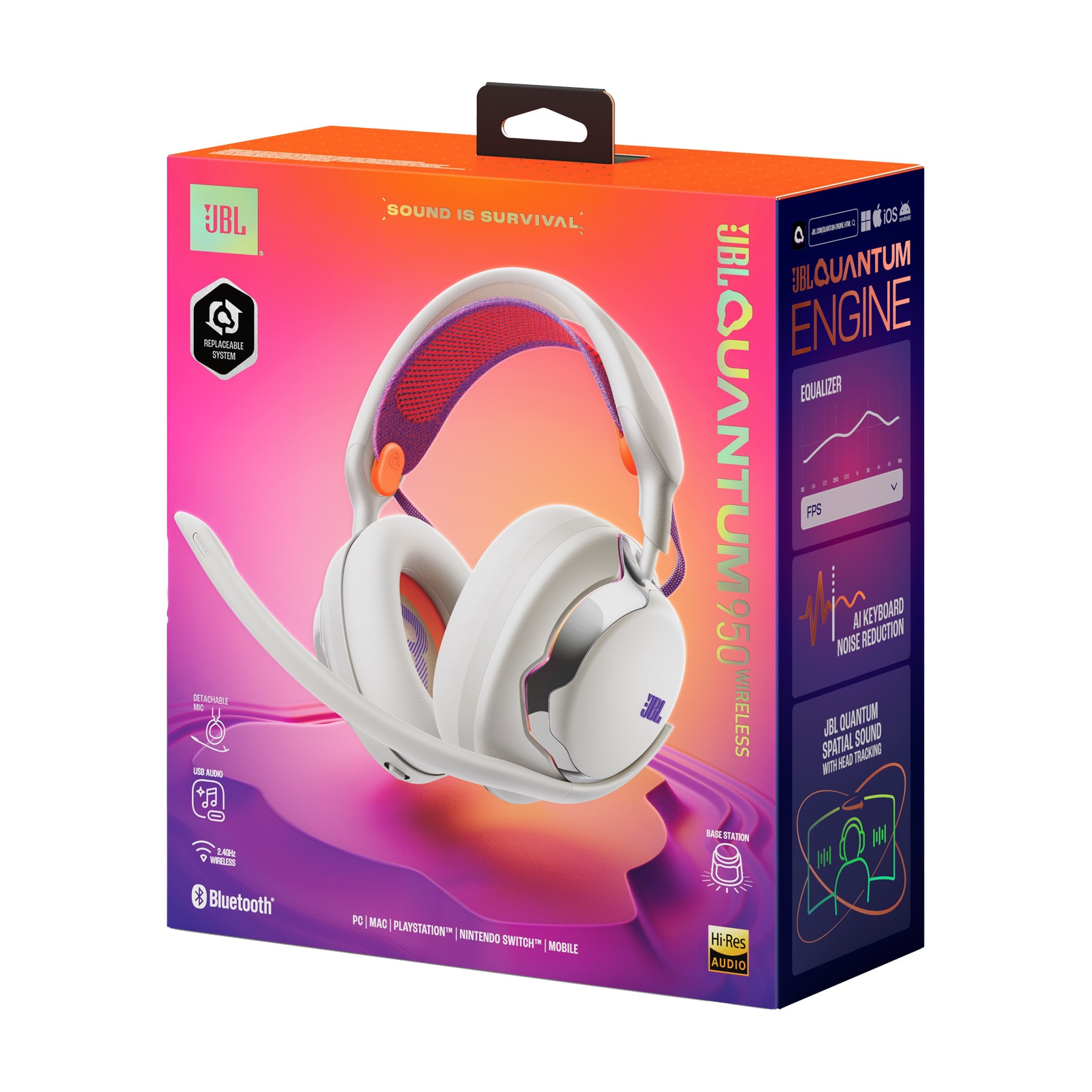 Casti Gaming Wireless JBL Quantum 950, ANC, Sunet 3D Spatial