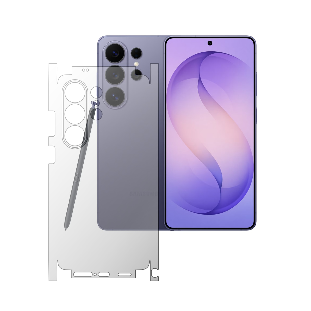 Folie Protectie Spate iSkinz Mata Autoregeneranta pentru Samsung Galaxy S26 Ultra - 360 Cut, Siliconica pentru Spate si Laterale, Skin Adeziv Mat Antiamprenta Flexibil