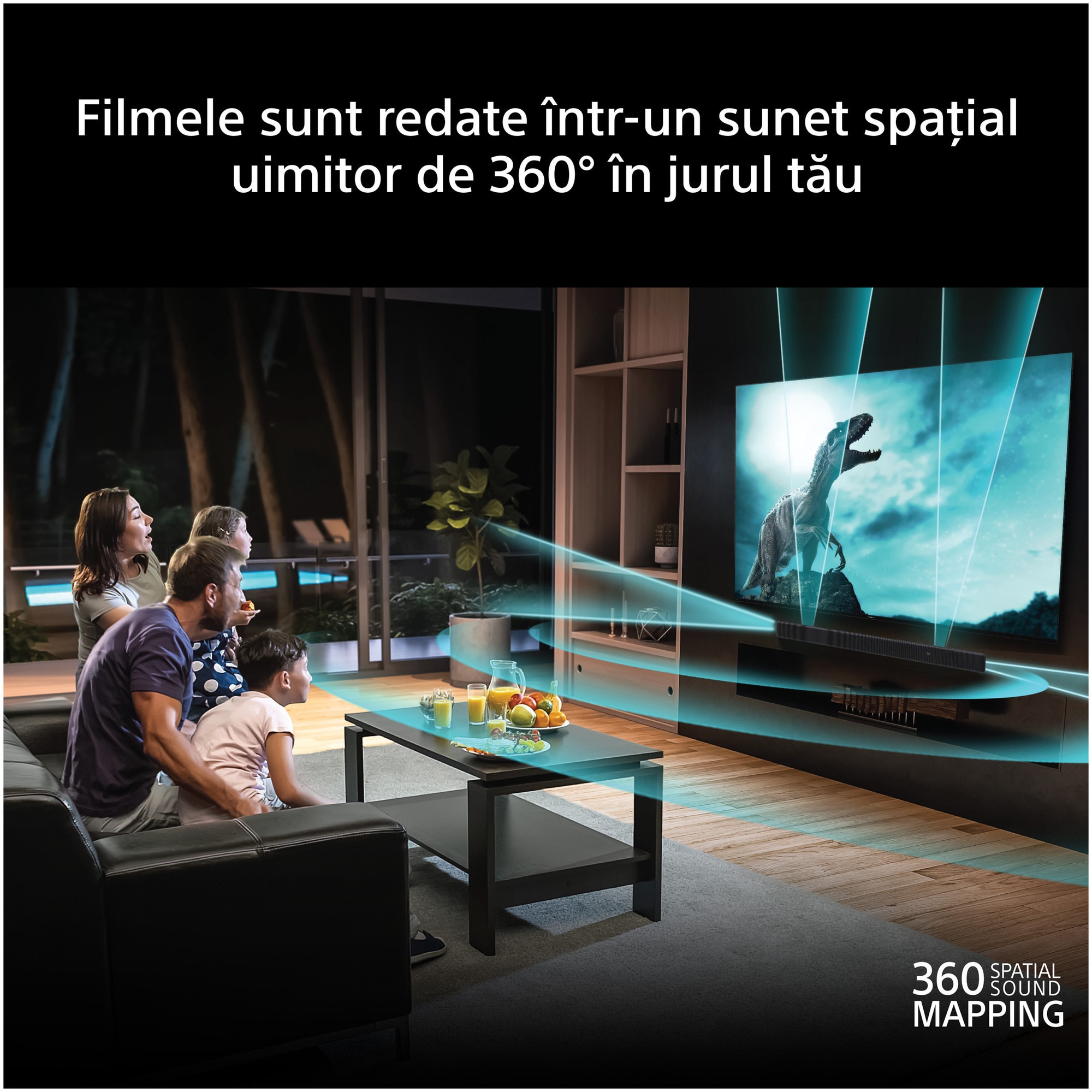 Soundbar Sony BRAVIA Theatre Bar 7 + Sub 7, 5.1.2ch, 505W, Dolby Atmos, DTS:X, 360 Spatial Sound Mapping, Voice Zoom 3, Bluetooth, Negru