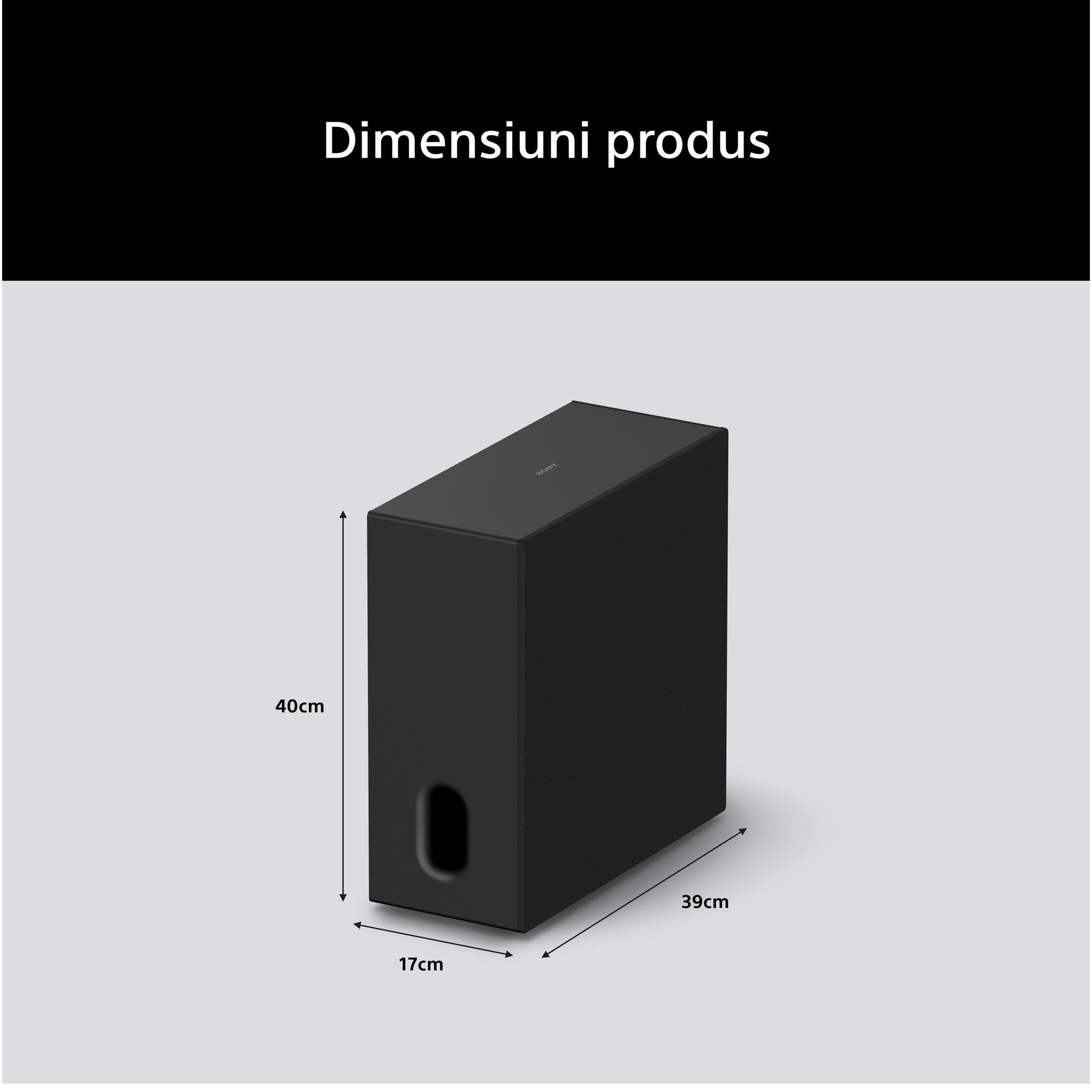 Subwoofer Sony BRAVIA Theatre Sub 8 SA-SW8, 300W, Wireless, Negru