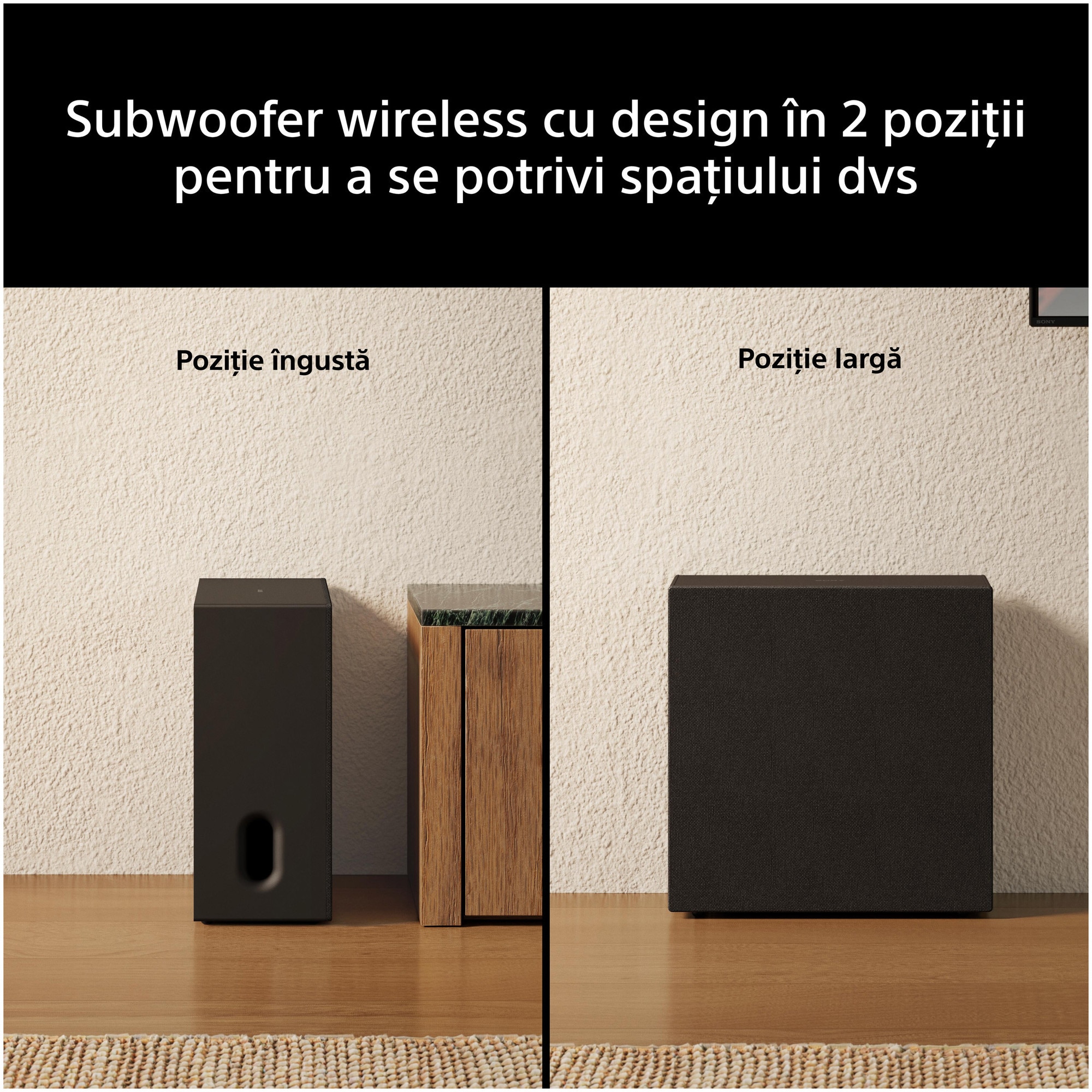 Subwoofer Sony BRAVIA Theatre Sub 8 SA-SW8, 300W, Wireless, Negru