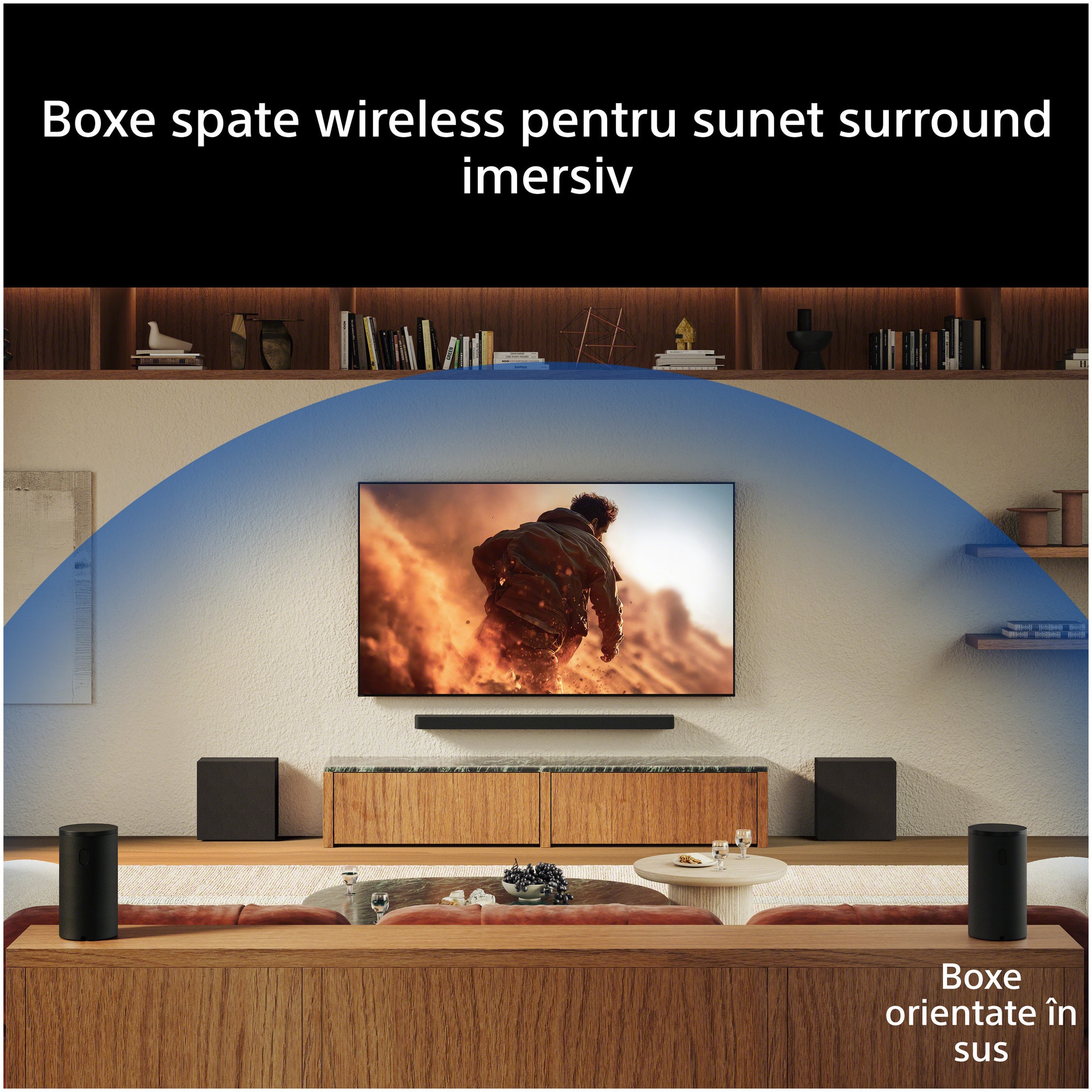 Kit surround Sony BRAVIA Theatre Rear 9 SA-RS9, 180W, 6ch, Wireless, Negru