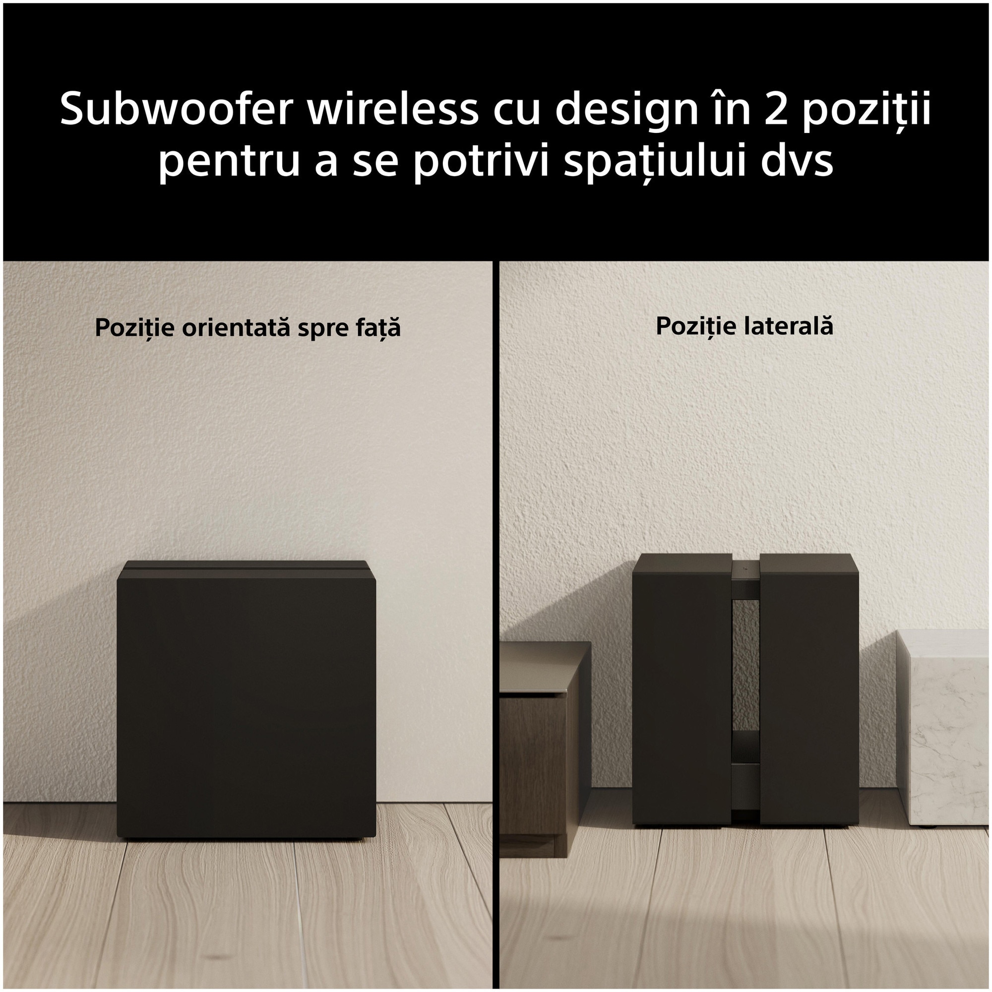 Subwoofer Sony BRAVIA Theatre Sub 9 SA-SW9, 2ch, 600W, Wireless, Negru