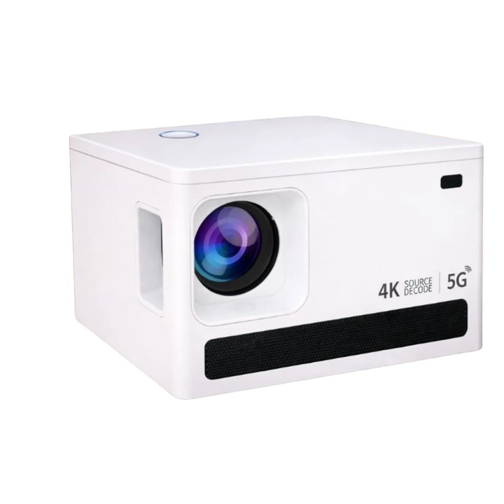 Videoproiector 4K VarioShop X6, 100 hüvelykes, kétsávos WiFi, Bluetooth, 15,5x12x11cm